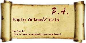 Papiu Artemíszia névjegykártya